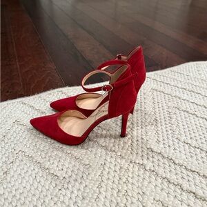Red suede Jessica Simpson Heels
